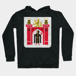 Munich / Germany Faded Style Coat of Arms Design Hoodie